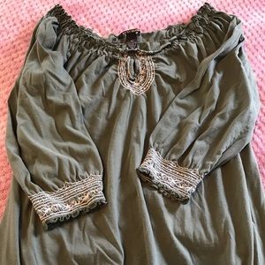 Lucky Brand TShirt Peasant Top